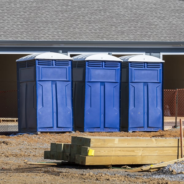what is the expected delivery and pickup timeframe for the portable toilets in Tall Timber